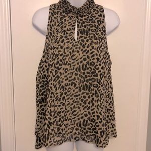 Ladies size large animal print top
